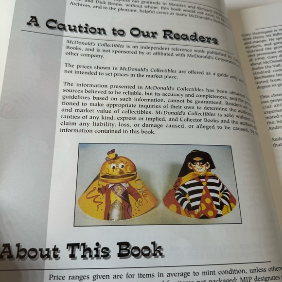 1997/99 Ronald McDonald's Collectibles Identification & Value Guide 1979 to 1996 - Picture 9 of 16